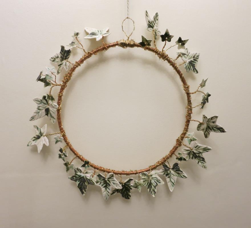 Porcelain Ivy Wreath
