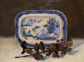 Miniature Platter & Festive Sprig