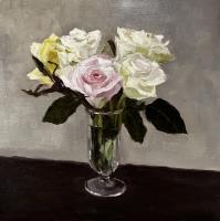 Roses in a Fluted Glass