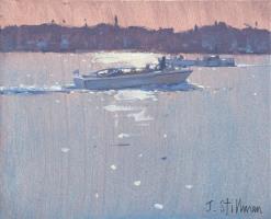 Passing boats, Venice