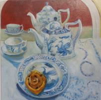 Joy, Old Chelsea china and a Chelsea bun