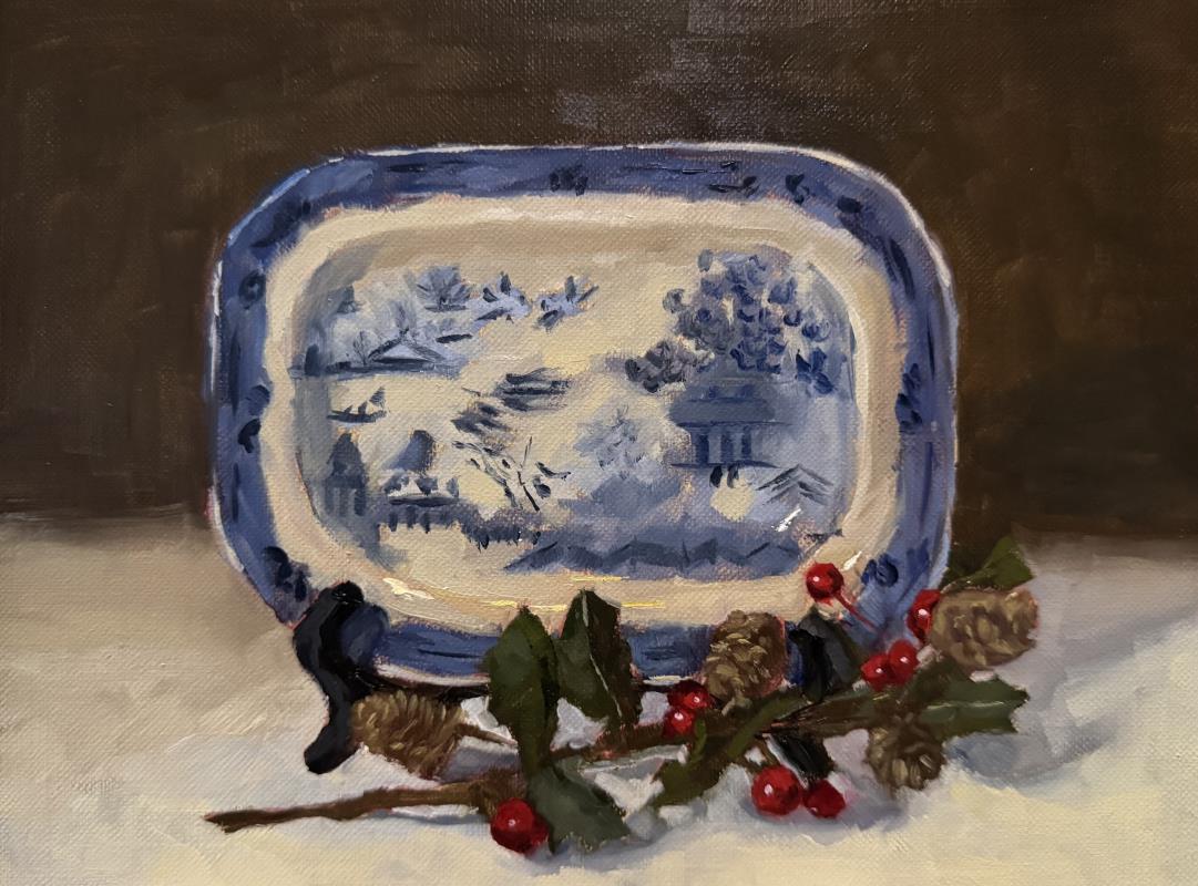 Miniature Platter & Festive Sprig