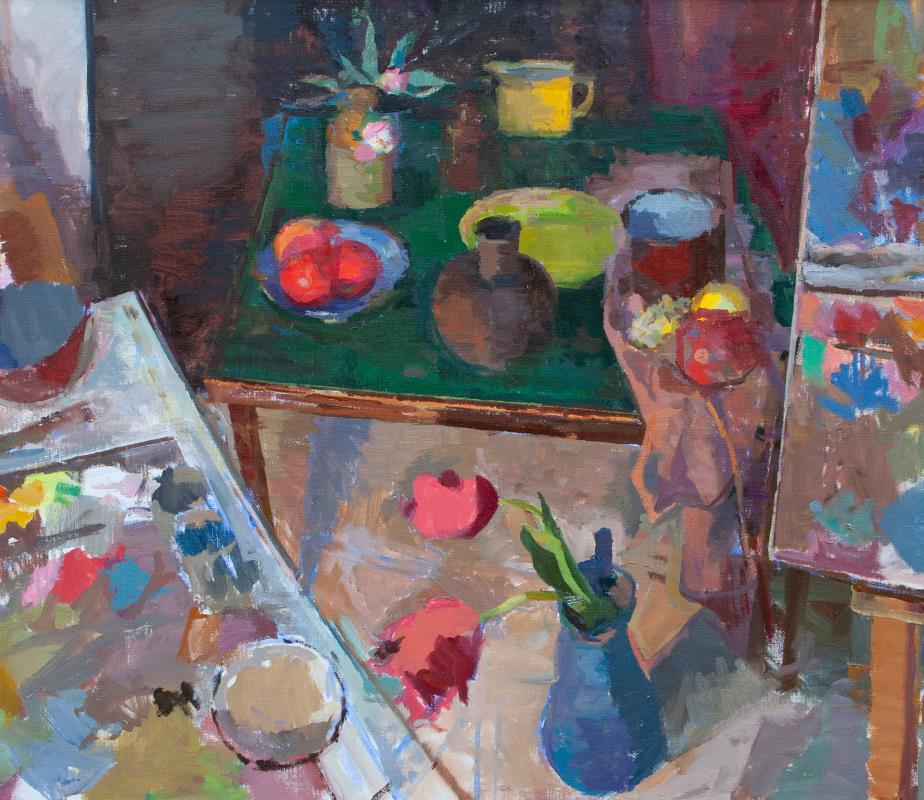 Still Life with Apples and Tulips