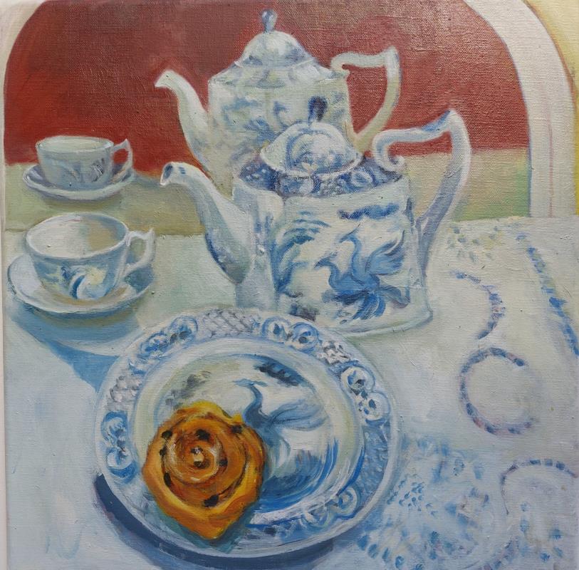 Joy, Old Chelsea china and a Chelsea bun