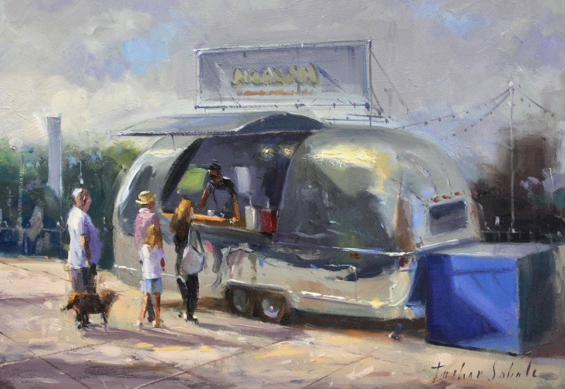 Burgers at Battersea on a Summer day