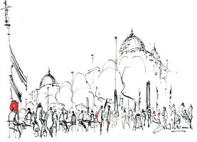 Eating at Exhibition Road