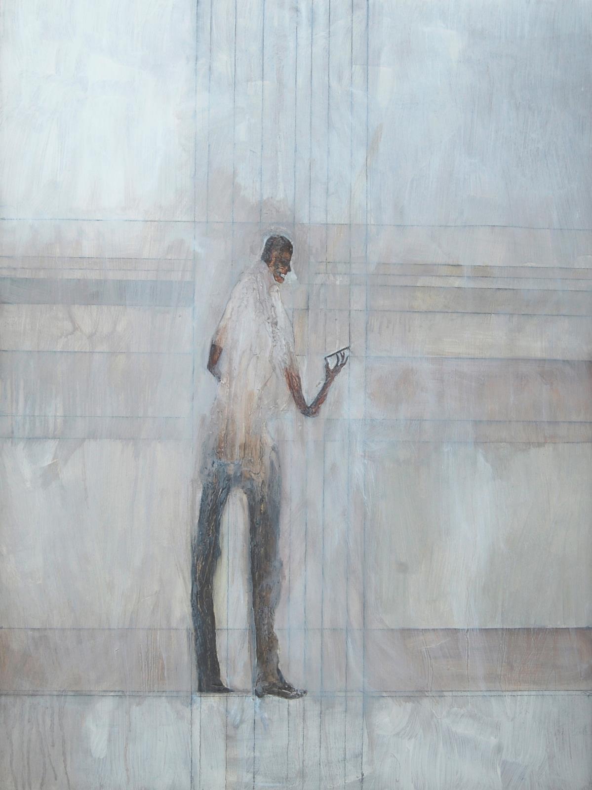 Figure On Phone from Coffee Shop