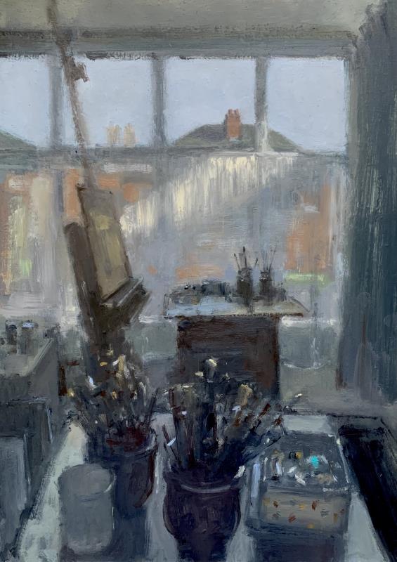 Studio Interior with Shaft of Light
