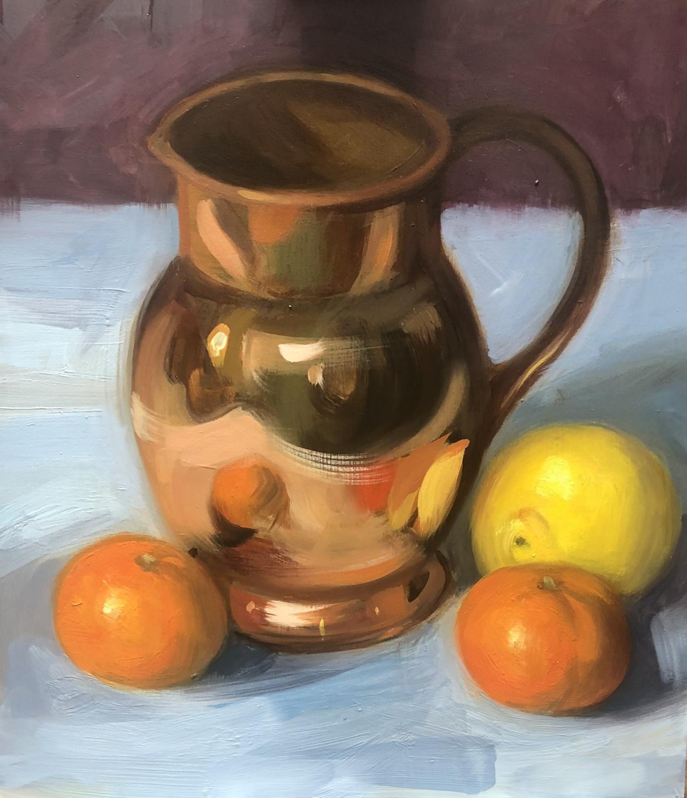 Copper Jug & Fruit