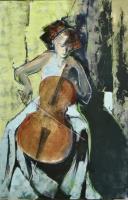 Cellist in Blue 