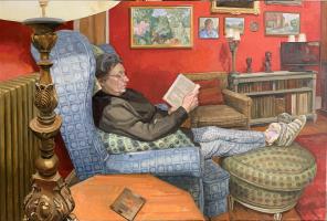 Caroline reading