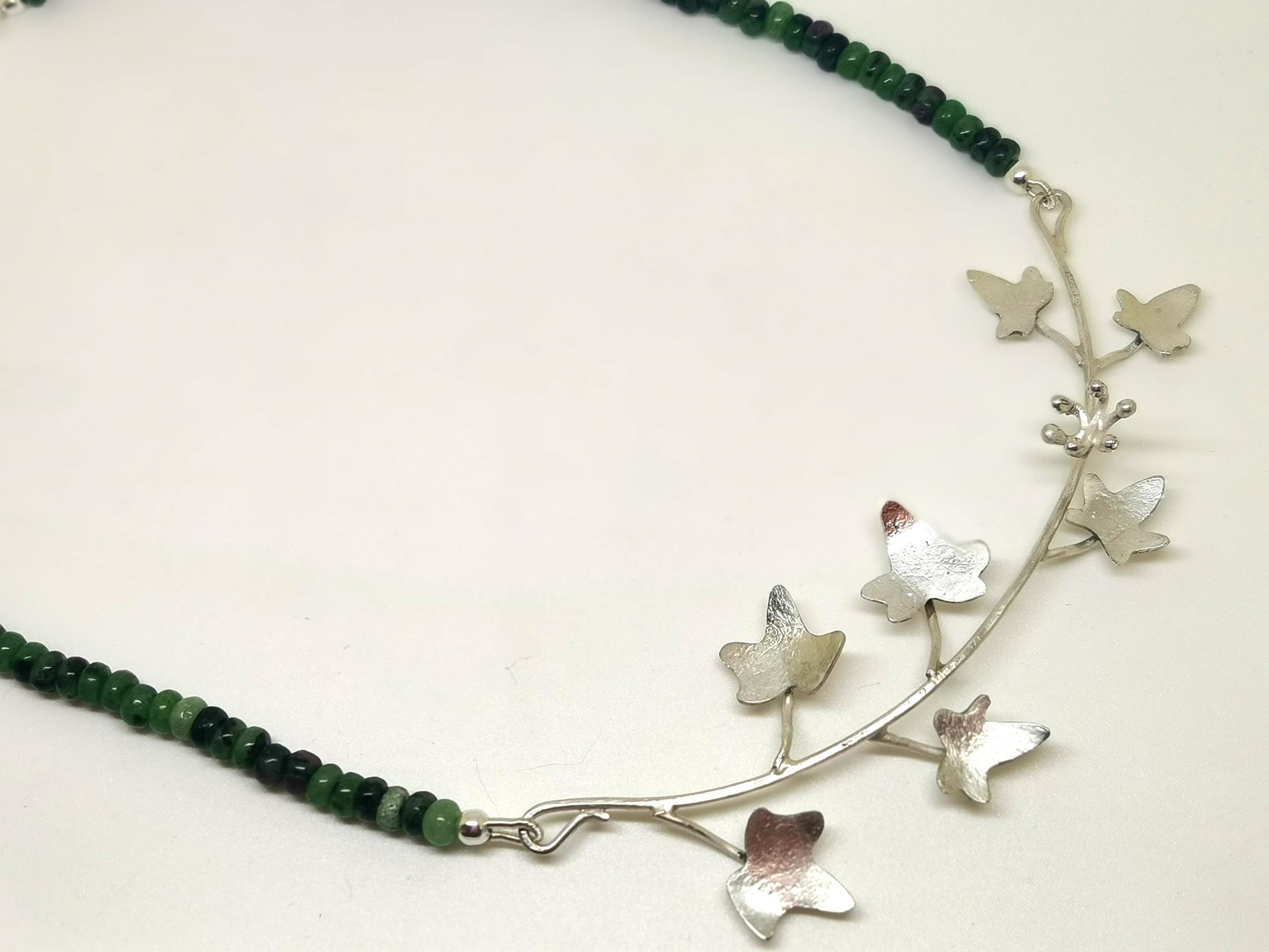 Ivy Necklace with Ruby Zoisite necklace