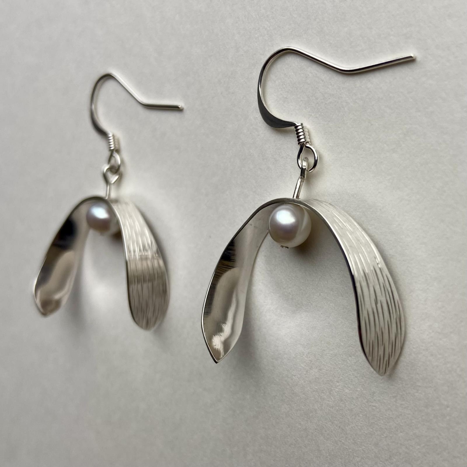 Silver Mistletoe Earrings