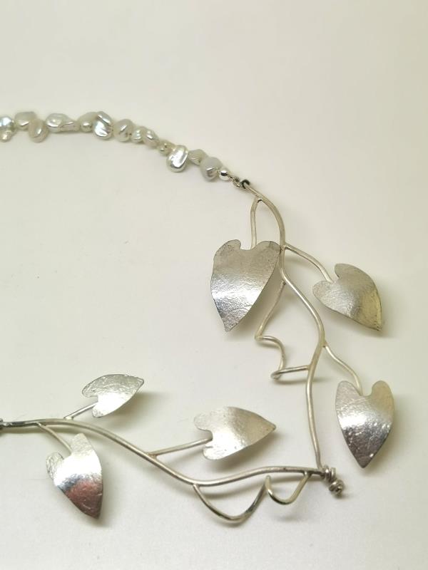 Bindweed and Freshwater Pearl necklace
