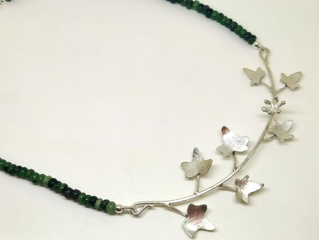 Ivy Necklace with Ruby Zoisite necklace
