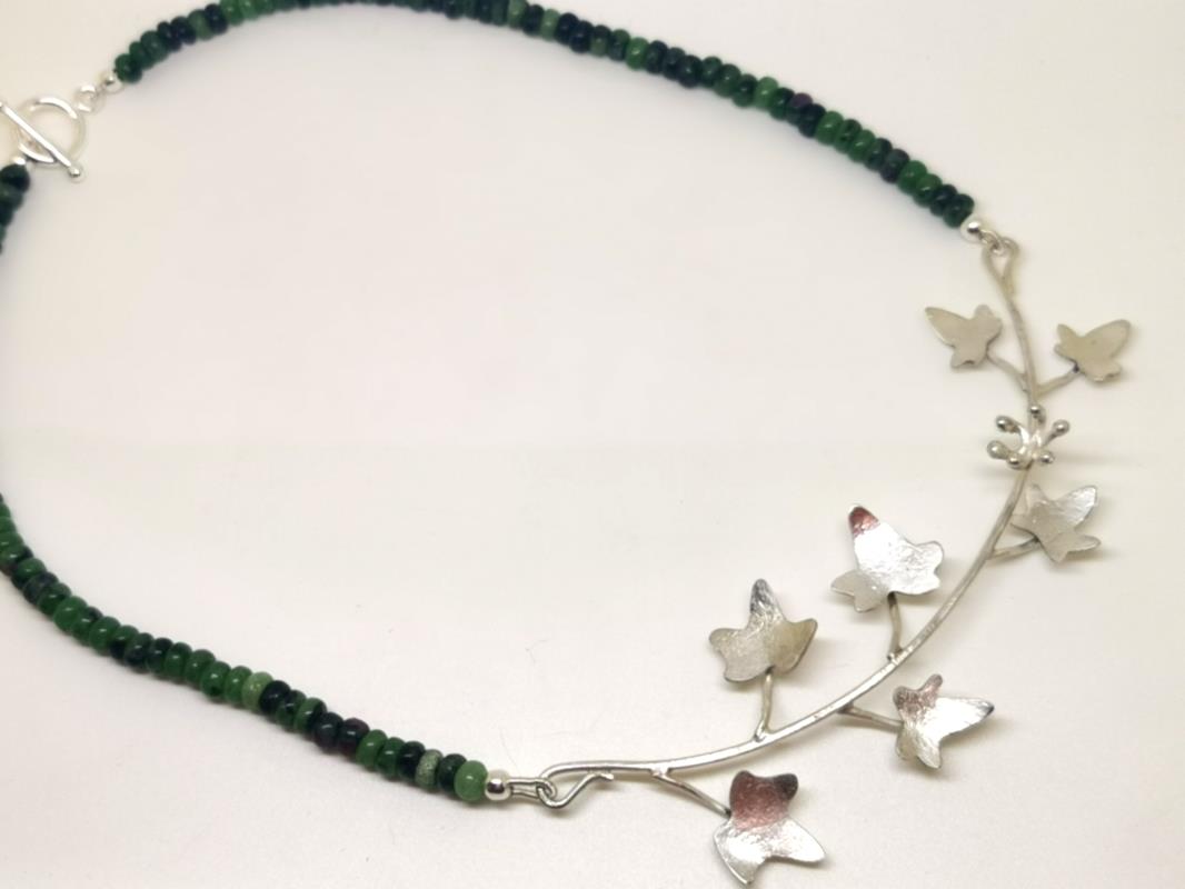 Ivy Necklace with Ruby Zoisite necklace