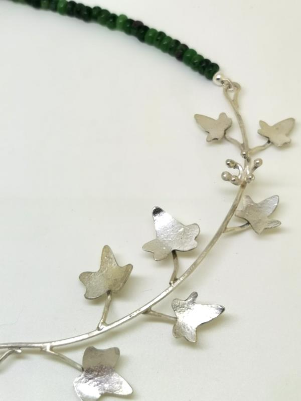 Ivy Necklace with Ruby Zoisite necklace
