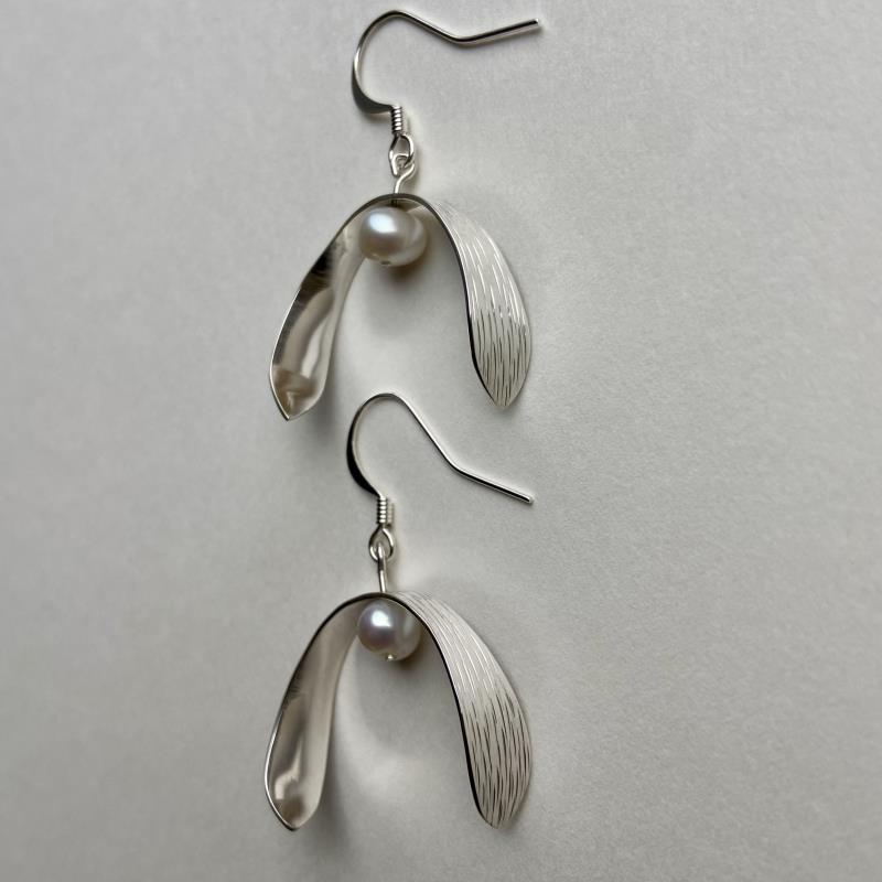 Silver Mistletoe Earrings