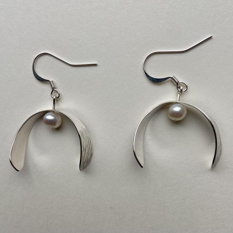 Silver Mistletoe Earrings