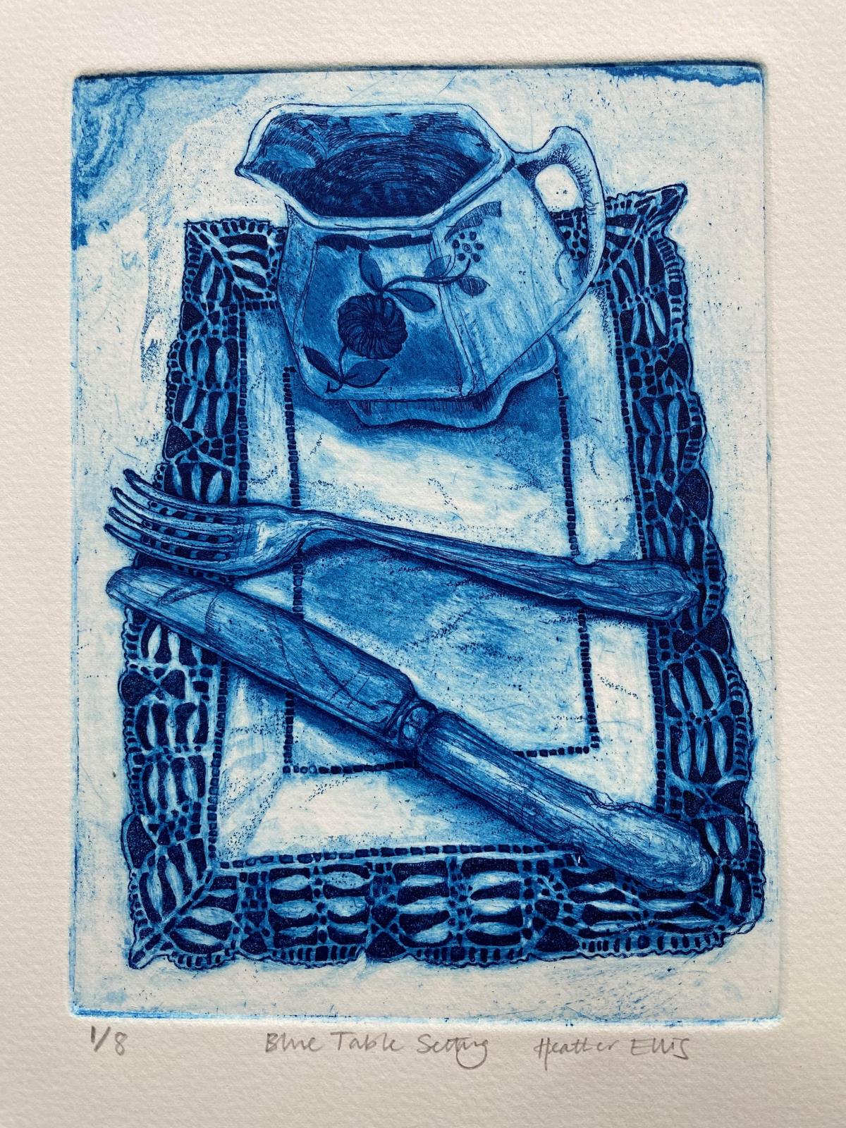Blue Table Setting