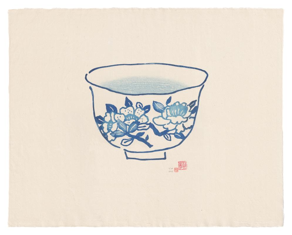 Blue Camellia Bowl
