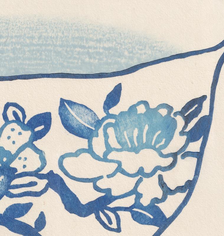 Blue Camellia Bowl