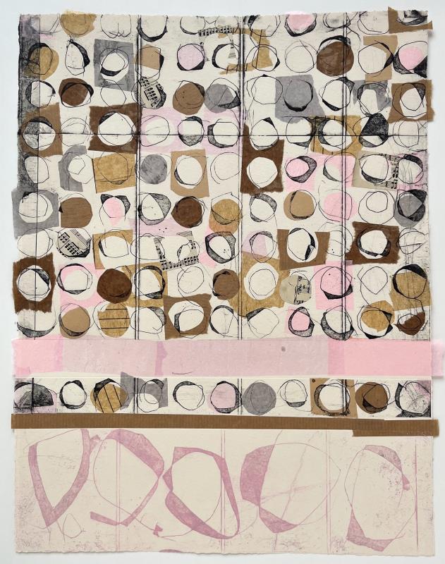 Pink Stripe with Five Pebbles