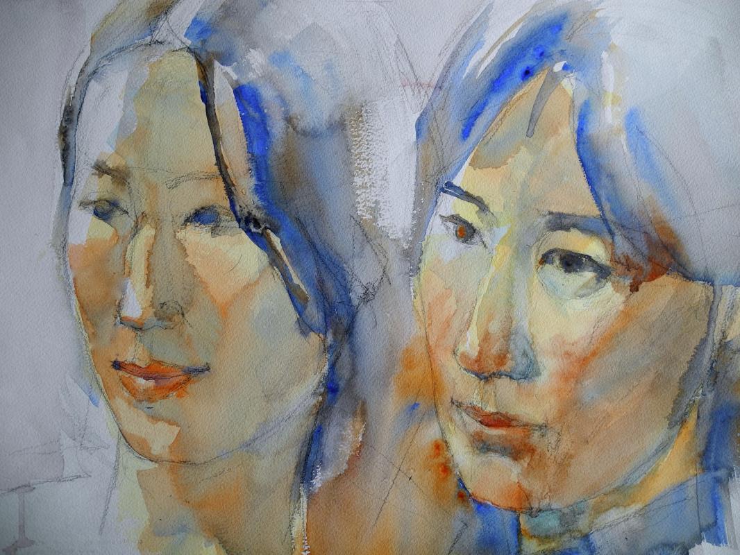 Thai Twins (vignetted live models)