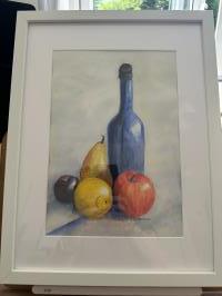 Blue bottle still life 