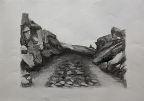 Cill Rialaig, study 1
