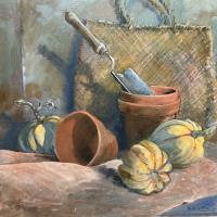 Flower pots and squash 