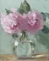 Pink Peonies in Posy Vase 