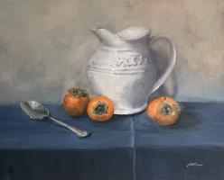 White Jug and Persimmons