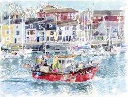Fishing Boat returns to Weymouth Harbour
