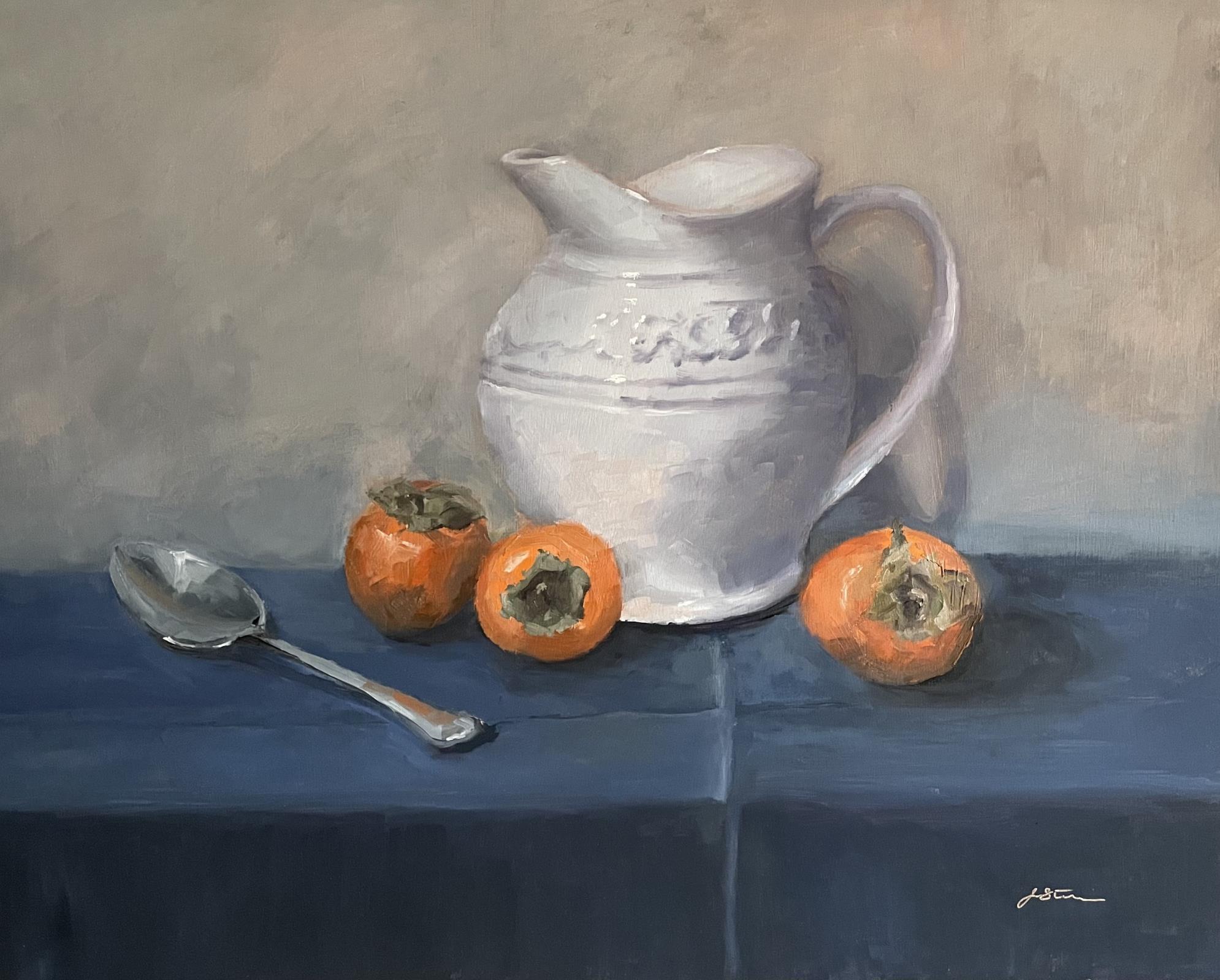 White Jug and Persimmons