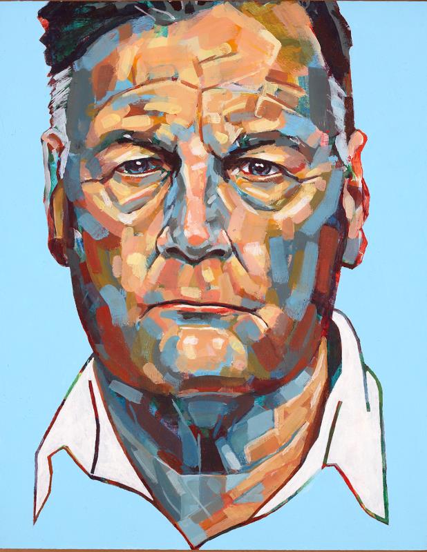 Self Portrait with white collar