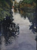 A view from the bridge, South Hill Park House and Lake - Autumn