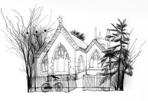 A Somerset Church in Winter