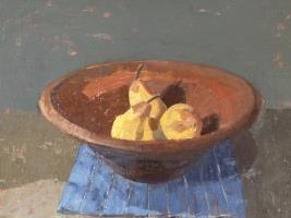 Pears in a Terracotta Bowl