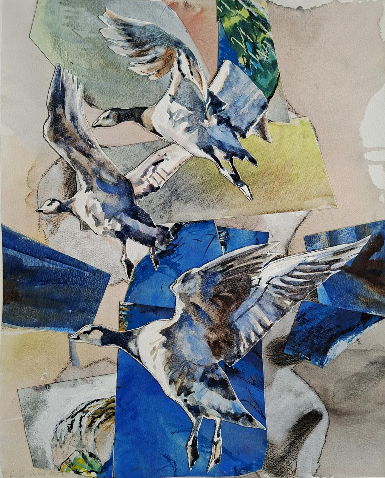 BARNACLE GEESE IN FLIGHT