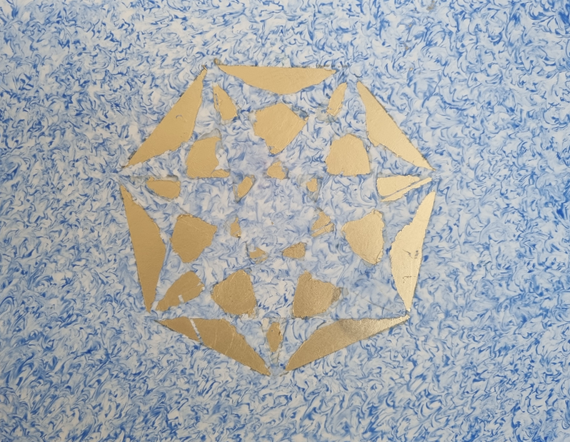 Gold on Blue