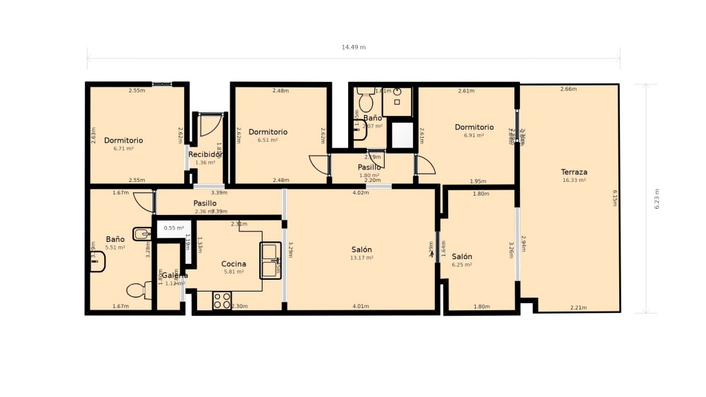 3 bed apartment in Benitachell