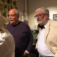 Alan Webber and Peter Wright at the Casino Night