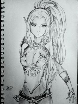Lineage II Dark Elf Female by EKA