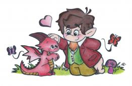 Bilbo and Smaug by Alexbee42