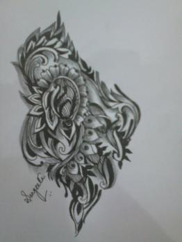 Tattoo with black gel