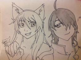 Tsubasa Hanekawa and kyomi Araragi