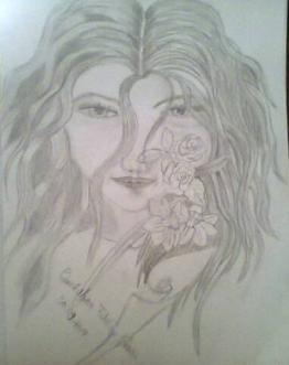 Girl with flowers