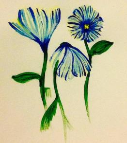 Blue petals