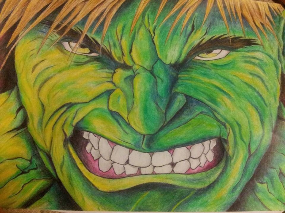 hulk angry face drawing